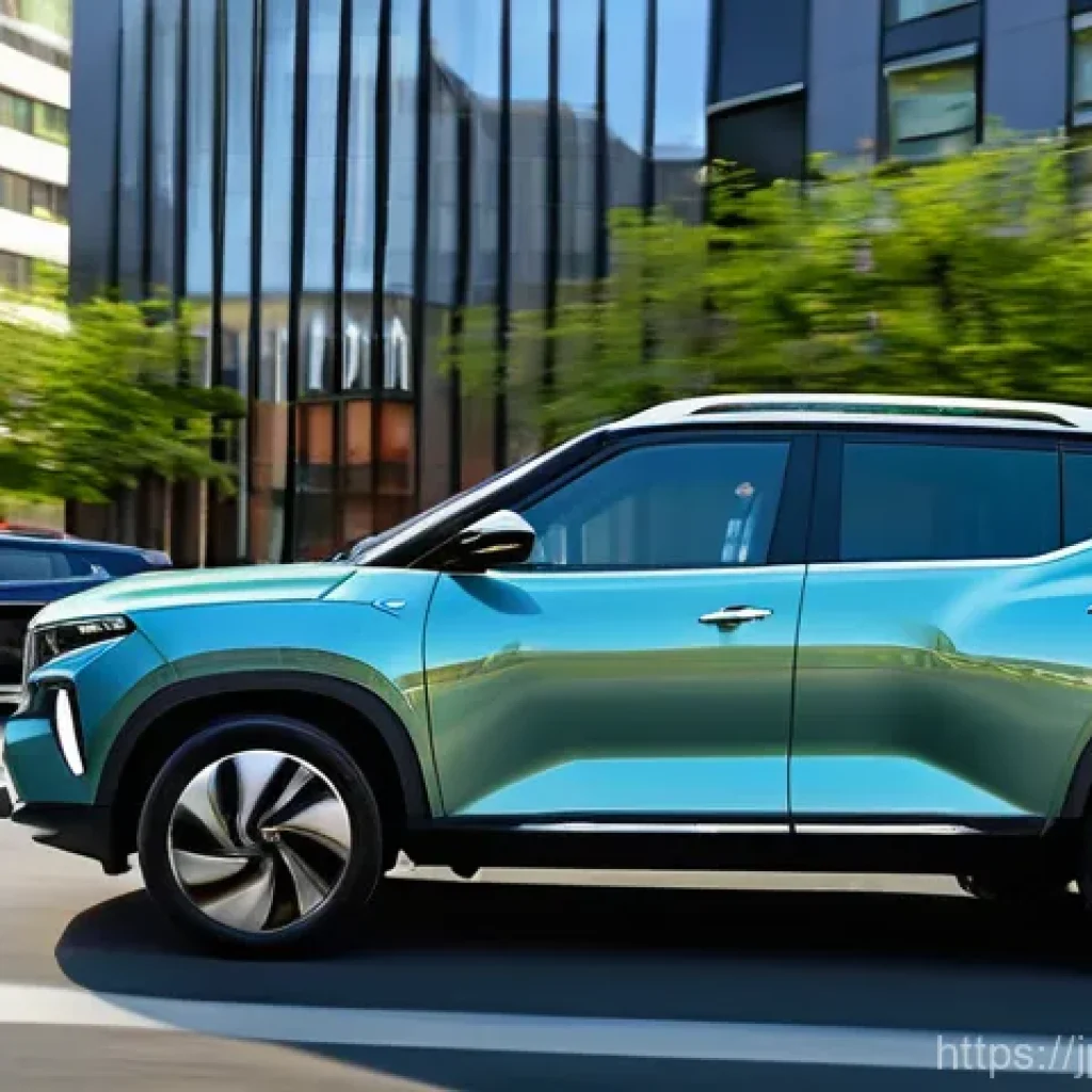 쌍용 티볼리 전기차 트렌드 - **Prompt for Korando e-Motion:**
    "A sleek and modern KG Mobility Korando e-Motion, a compact ele...