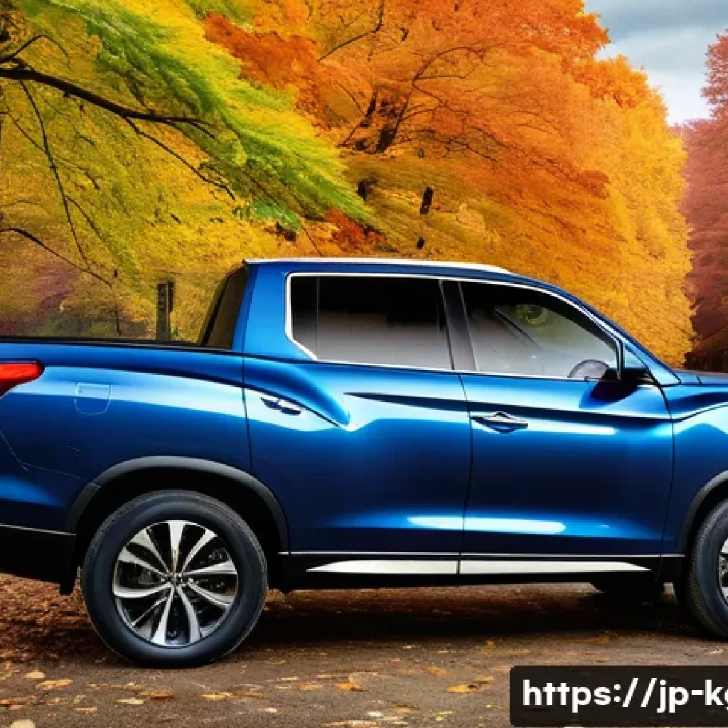 쌍용 렉스턴 스포츠 칸의 가격표 - A sleek, modern SsangYong Rexton Sports Khan pickup truck parked in a rugged outdoor setting during ...